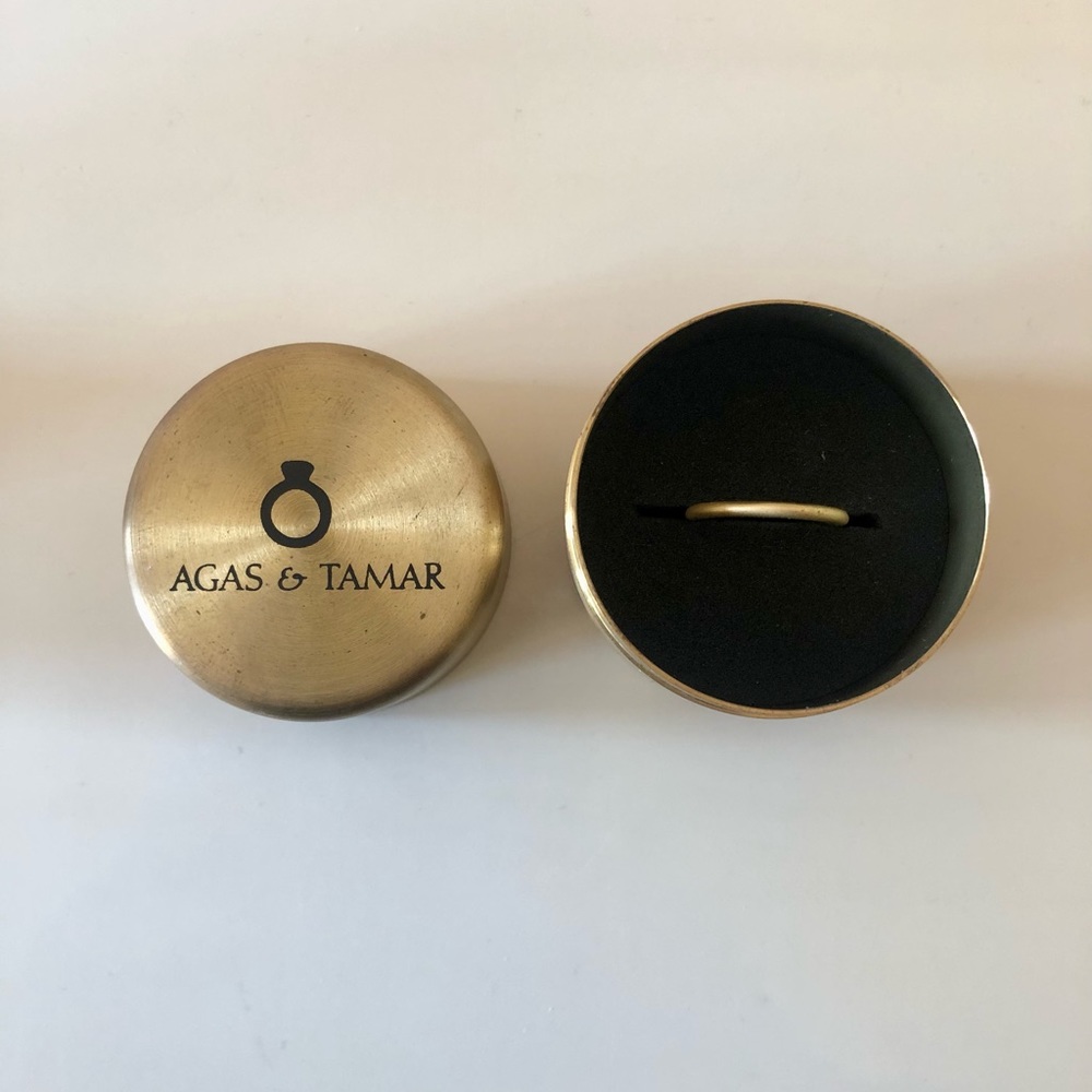 22K Gold band handcrafted from Agas & Tamar